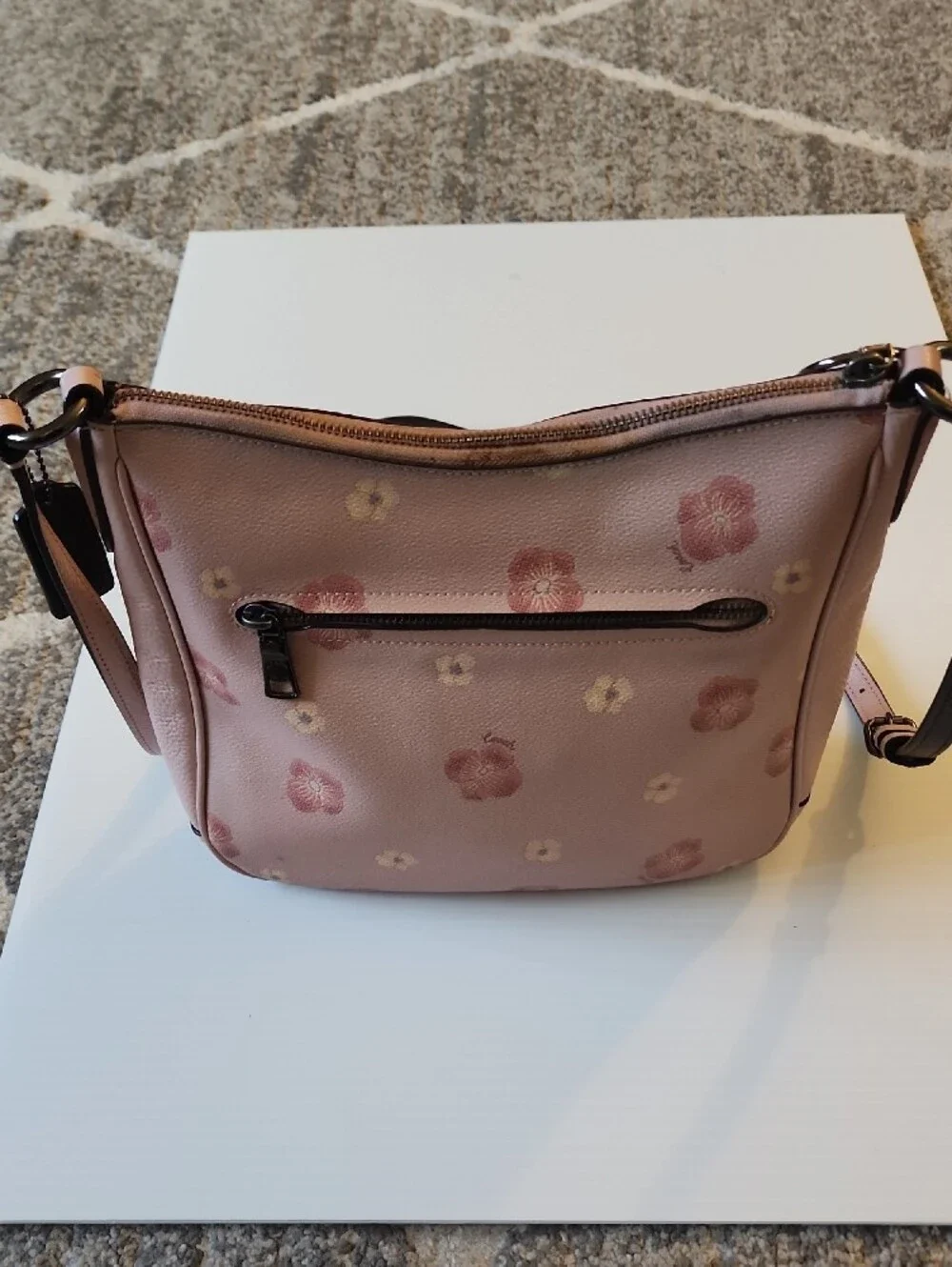 Coach Chaise Leather Crossbody Featuring a Pansy Print.